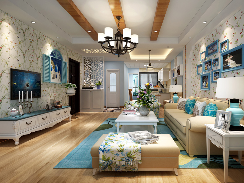 田园风格客厅效果图