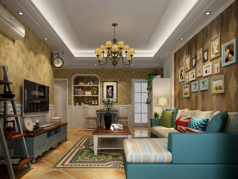 田园风格客厅效果图