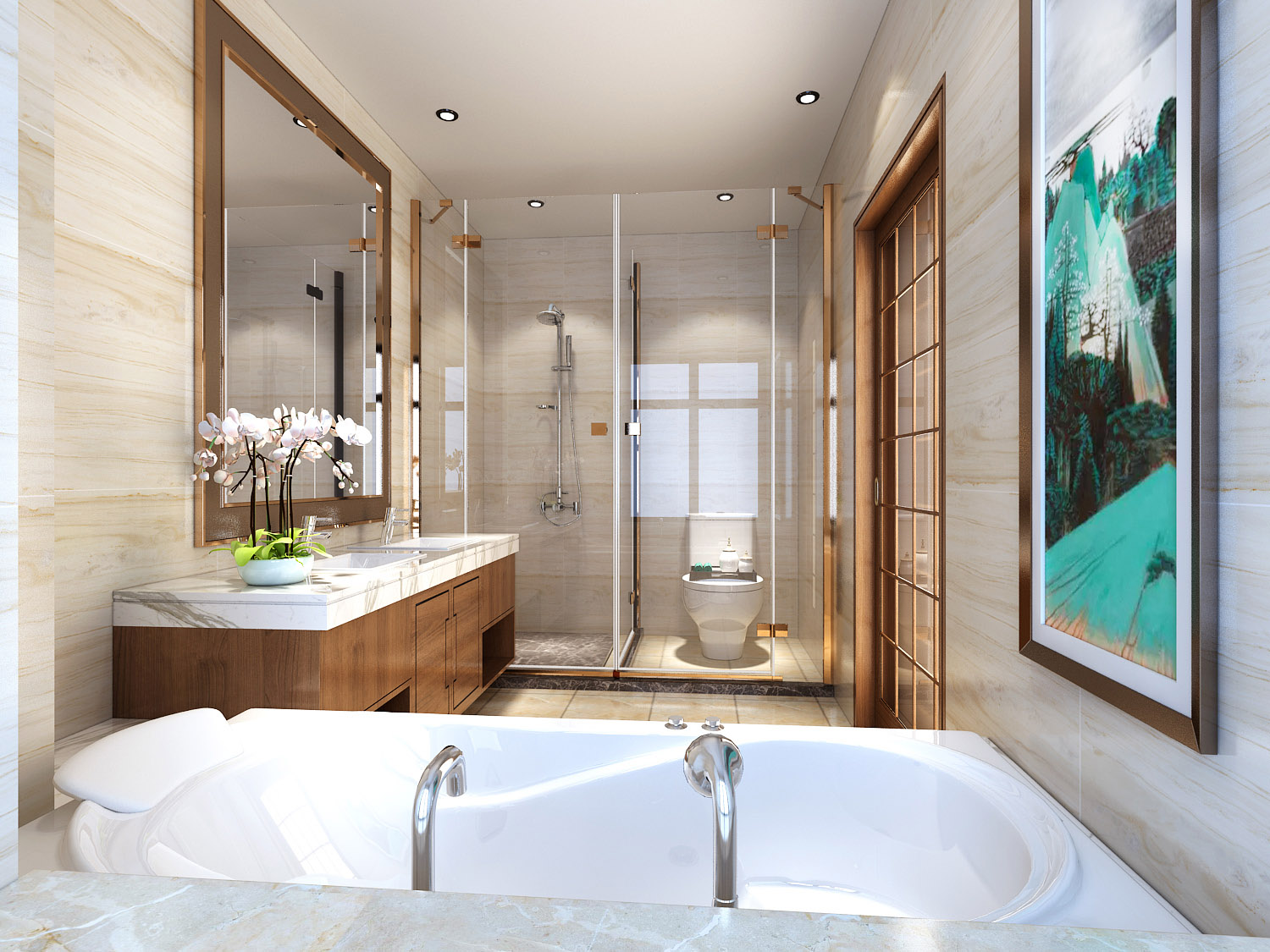 现代风格卫生间效果图