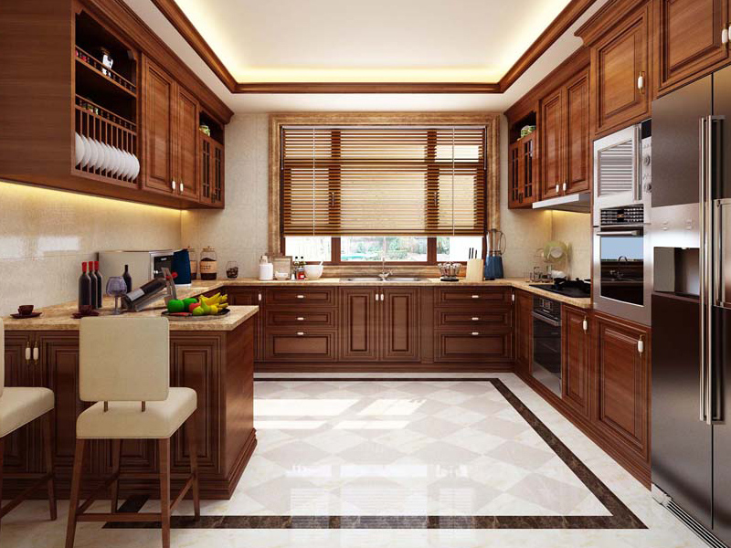 中式风格厨房效果图