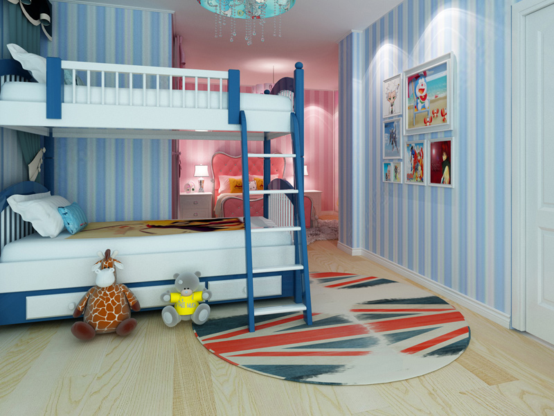 地中海风格儿童卧室效果图