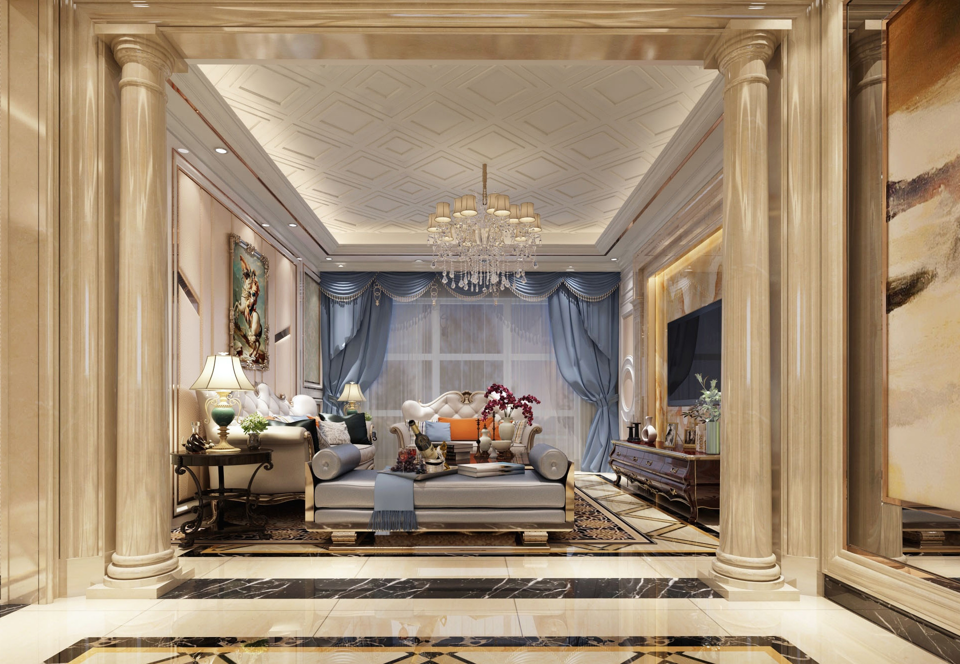 简欧风格客厅效果图