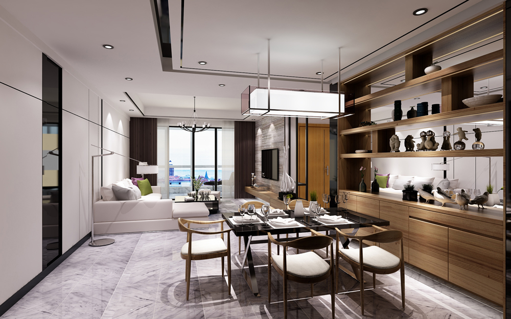 现代简约风格餐厅效果图